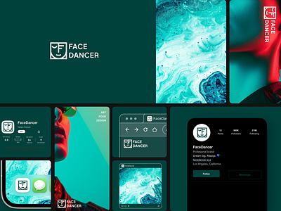 Facedancer Visual Identity design facedancer identity illustration logo mockup pouya sepanta sepantapouya ui visual visual identity web web3