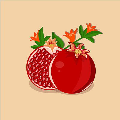 Vector Design Idea of Pomegranate