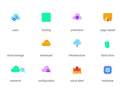 Cloud Computing 2d Icons Set Animation 2d animated icons animation cloud alert cloud storage configuration download flash drive flat hardware hosting icons icons set illustration infrastructure motion page speed protection research saas