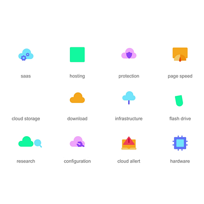 Cloud Computing 2d Icons Set Animation 2d animated icons animation cloud alert cloud storage configuration download flash drive flat hardware hosting icons icons set illustration infrastructure motion page speed protection research saas