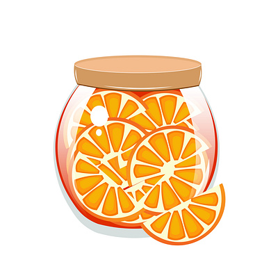 Vector design of Orange Jam