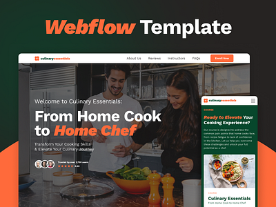 Culinary Essentials · Webflow Template graphic design ui ux webflow