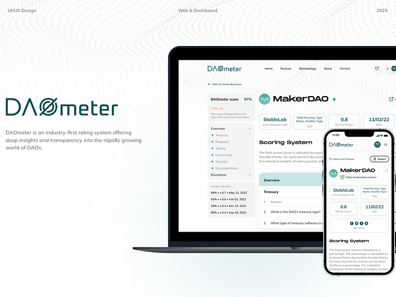 DAOmeter app dao ui ux web3