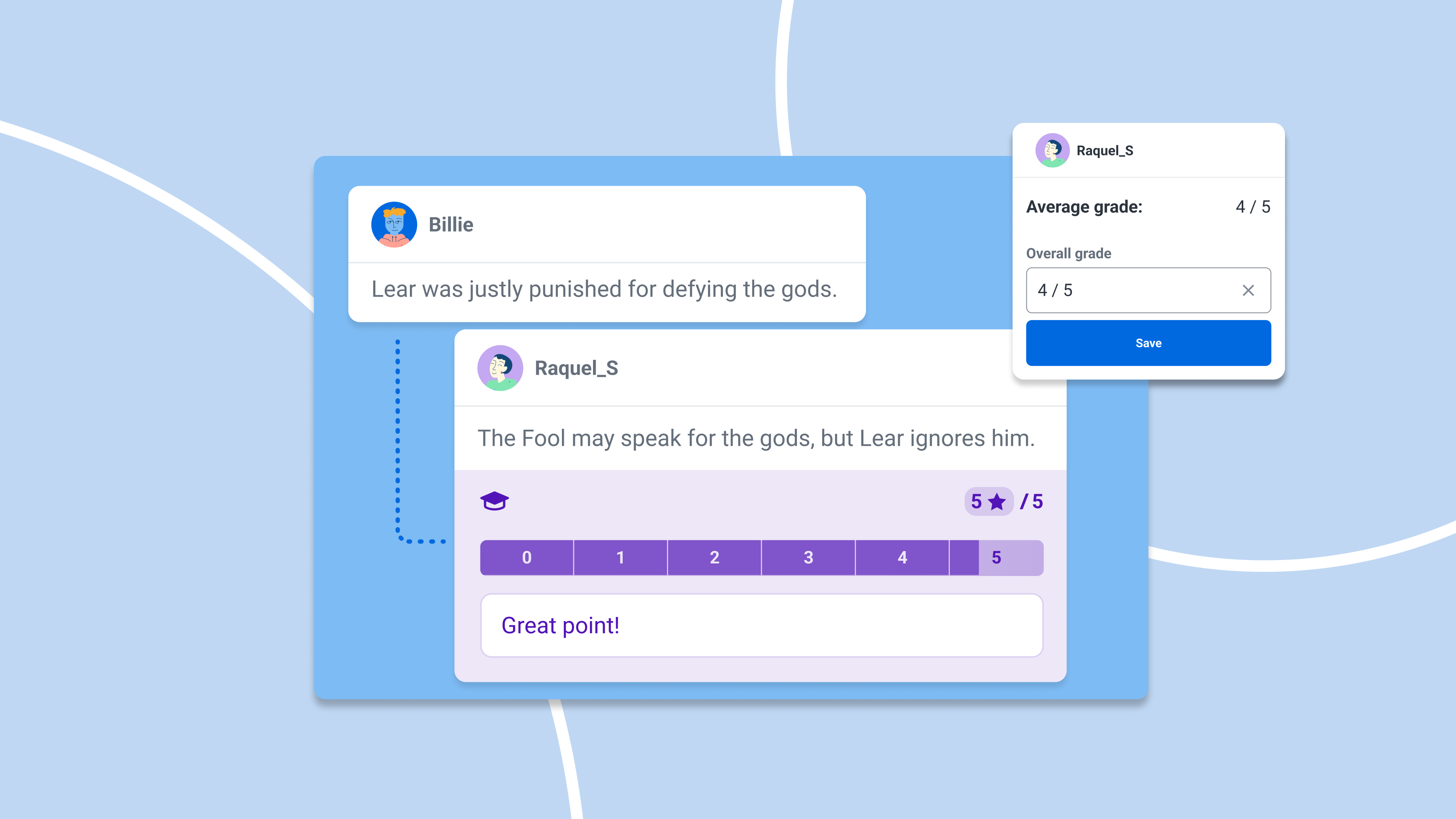 Interface design elements for Kialo Edu branding illustration interface ui ui cards ui design ux design