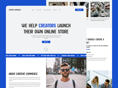 Content Commerce - Landing Page design figma landing page redesign ui ux ux|ui design web