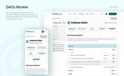 Reviews app dao ui ux web3