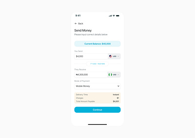 Send Money - Mobile design send money ui ui design ux ux design