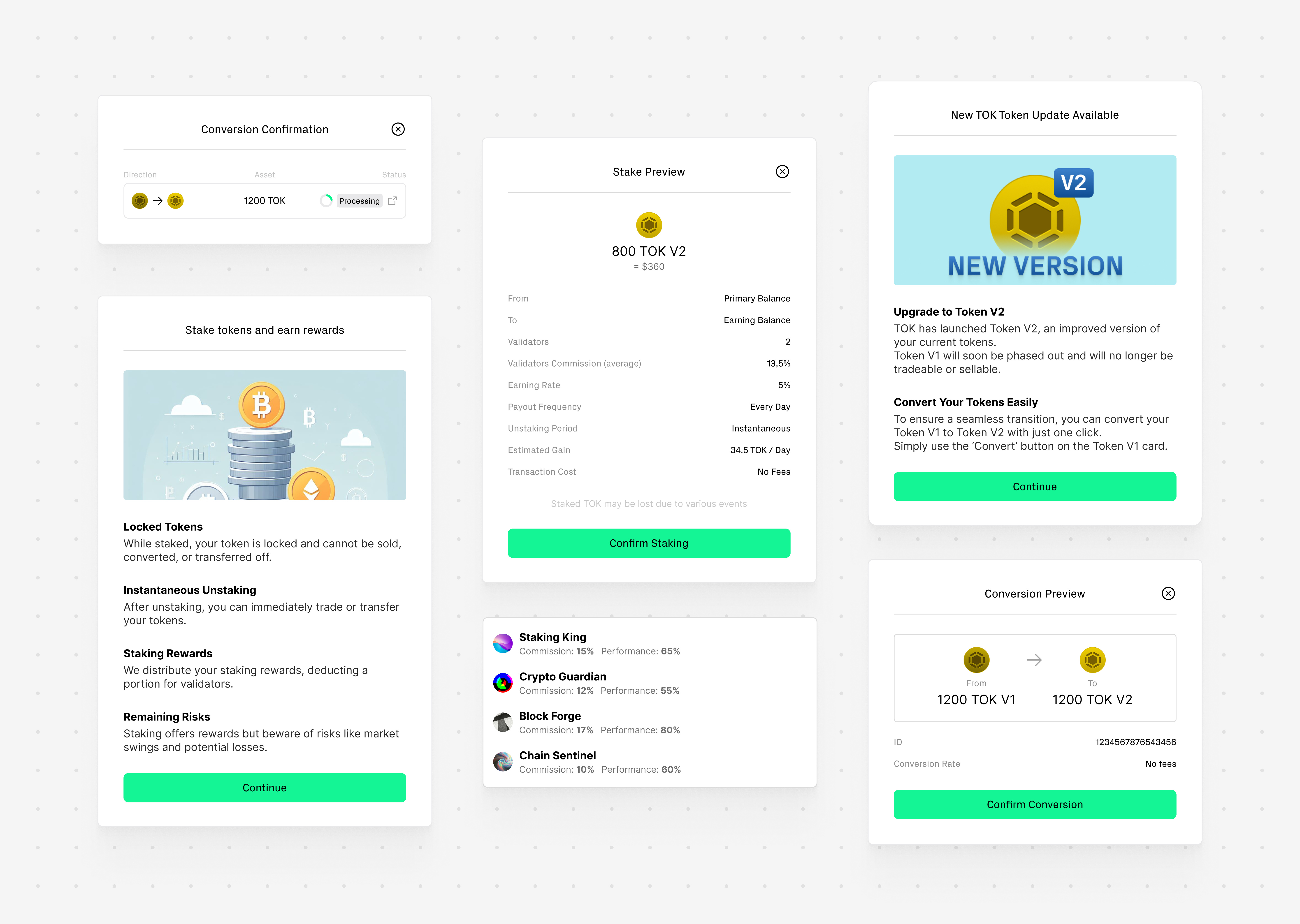 Crypto Staking Modals alert bordeaux clean crypto cryptocurrency figma french designer info interface design modal staking