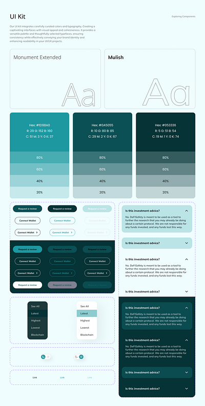 DAOmeter UI Kit app branding color design ui ui kit web3