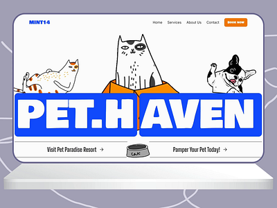 Pet Haven web cat creative design design dog greatdesign illustration inspiration minimal outline pet petwebsite trending ui uiuxdesign ux web webdesign website