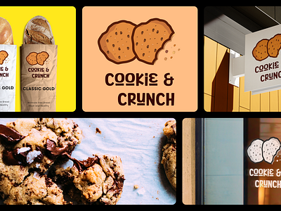 Cookie & Crunch - Visual Identity bakery biscuits brand branding bread caramel chocolate cookie crunch honey nuts sweets visual visual identity