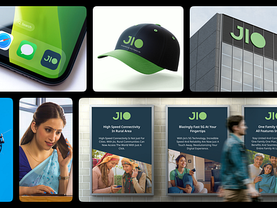 Jio Telecom - Visual Identity 5g advertise airtel ambani branding bsnl building cap communication idea internet jio logo mockup reliance telecom visual visual identity vodafone wifi