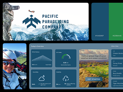 Pacific Paragliding Company - Visual Identity activity adventure brand branding brave canada cliff jump flying identity mountain paragliding soprts sports company visual identity weather