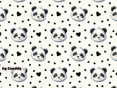 🐼 Panda Exclusive Seamless Pattern on Sale art branding design design logo graphic design illustration panda pattern procreate seamless