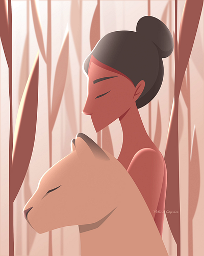 Together 2danimation adobeillustrator aftereffects animated animation artwork cougar digitalillustration ecology flatillustration harmony illustration illustrator nature vectorart woman