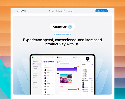 Landing Page | Meet.UP | Website Design design project management ui ui design uiux uiux design ux ux design