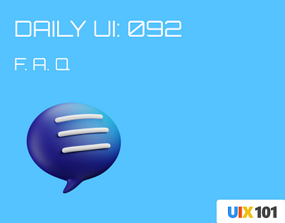 Daily UI: #092 | F.A.Q | #UIX101 092 dailyui faq figma ui design uix101 user experience user interface