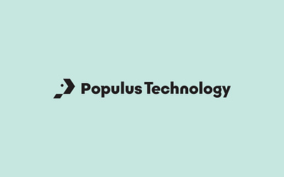 Populus Technology Logo branding face logo graphic design insurance branding insurance technology logo p logo tech brand tech branding tech company brand typography vector