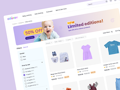 Adorav aufait color design ecommerce simple ux