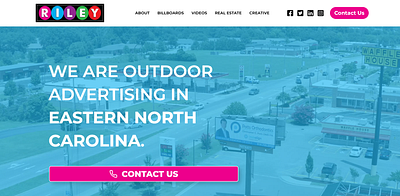 Riley Outdoor billboard advertising website billboard website ooh website outdoor advertising website web design web development