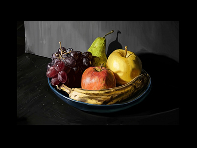 fruits in realism art artist dead inside art 28 design digital drawing fruits illustration paint painting process realism