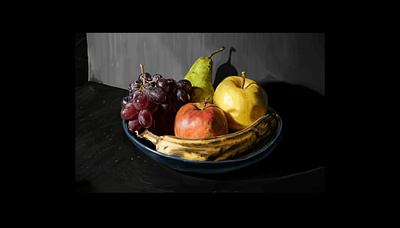 fruits in realism art artist dead inside art 28 design digital drawing fruits illustration paint painting process realism