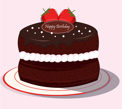 Vector design of chocolate cake