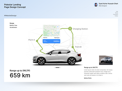 Polestar Landing Page Design Concept animation electric car landing page design gsap animation landing page design scroll animation ui design ui ux website animation