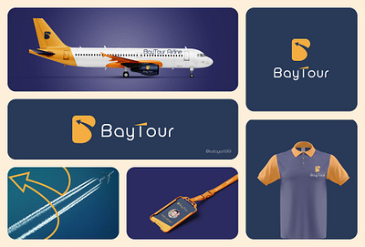 B | Tour | Air Lines | Brand logo design for "BayTour" air logo airlines logo fly logo logo plane logo