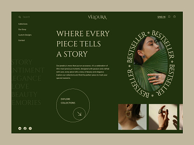 Website for a Jewelry Company hero section jewelry jewelry jewelry website ui design uxui web design website design website for jewelry company