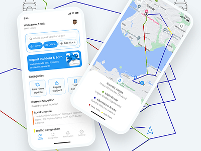 Trafic Management App UI design product design ui uiux