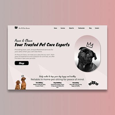 pet care animals branding design graphic design illustration logo pets typography ui ux web webdesign