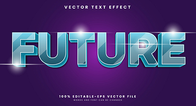 Future 3d editable text style Template graphic style