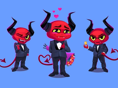 JustBet Mascot 2d betting blockchain casino character crypto devil emoji evil gambling game gaming igaming illustration mascot meme sticker