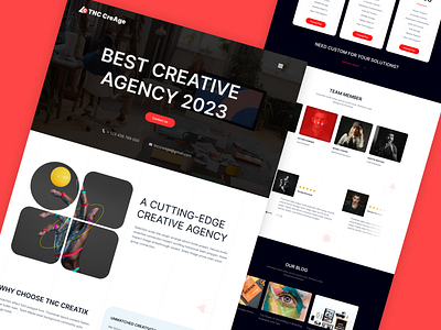 TNC CreAge - Agency Website Template agency business corporate creative creative agency design graphic design it company landing page portfolio startup ui web template