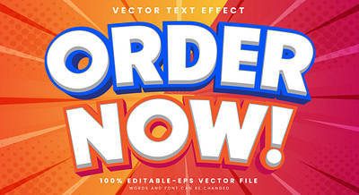 Order Now 3d editable text style Template festival