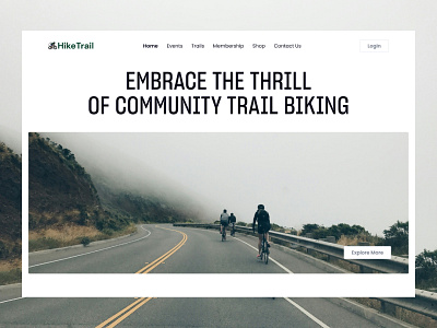 Hike Trail - Landing Page UI Design app design design figma landing landing page mobile app design traveling ui ux website website design