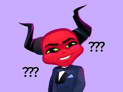 JustBet Mascot 2d art blockchain casino casino character character crypto devil emoji evil gambling game gaming illustration mascot meme monster sticker