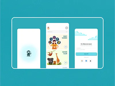 Kids Learning Application application design ui ux