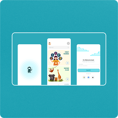 Kids Learning Application application design ui ux
