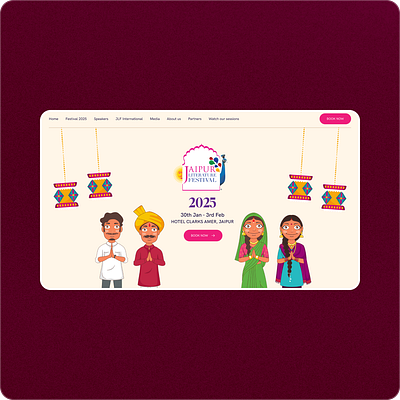 Jaipur Literature Festival Website Redesign design ui ux website