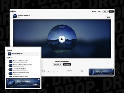 DROP.audio Deluxe Releases branding music product design ui