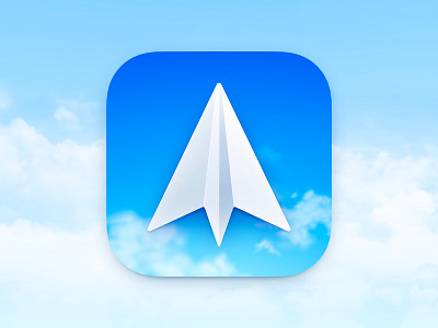 Spark dock icon app app icon clouds dock email gumroad icon mac macos mail paper plane sketch spark