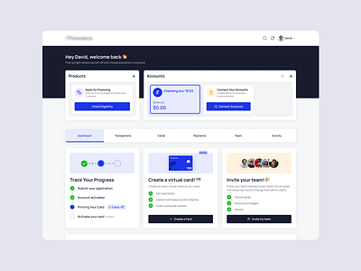 Web App Design for a B2B Bank b2b bank bank design figma fintech product design ui ux