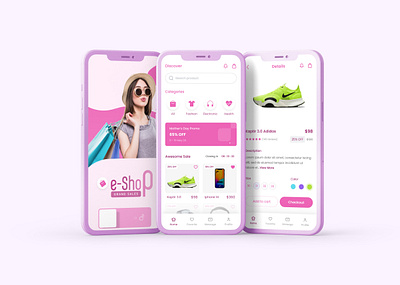 Ecommerce Mobile App UI Design app design app ui design ecommece ecommerce app mobile app design mobile ui mobile ui design shop shop app ui ui design uiux ux design