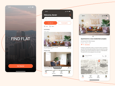 Home Rental App UI Design apartment rentals apartmenthunting app design mobile app ui userinterface ux uxui