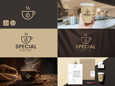 Coffee Logo bean brand logo branding business clean coffee coffee logo project company create a business logo custom design graphics illustration logo logo designer logo maker logotype minimalist stationery tea logo