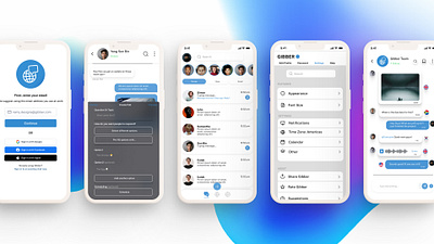 Gibber Chat app design branding communication design mobile mockup ui ui design ux