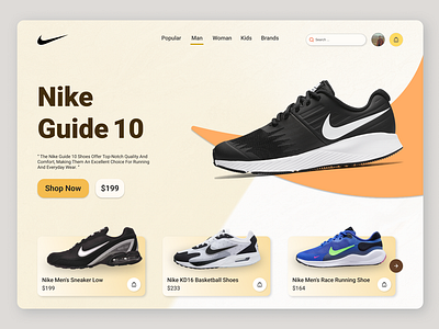 Shoe Website Landing Page app color dailyui design interface landing page mobile app shoe shoe app typography ui ui design uiux ux web web design web3 webdesign