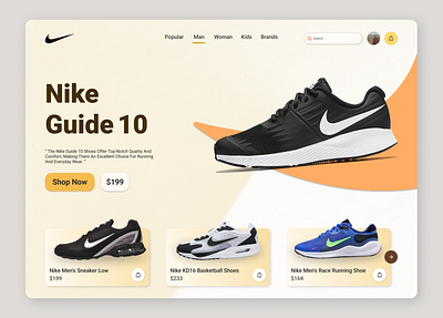 Shoe Website Landing Page app color dailyui design interface landing page mobile app shoe shoe app typography ui ui design uiux ux web web design web3 webdesign